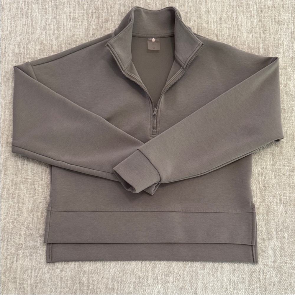 CALIA by Carrie Underwood Taupe Quarter-Zip Sweatshirt